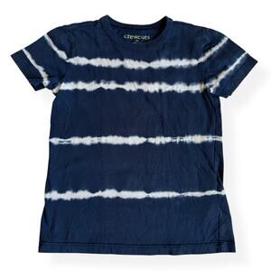 Crewcuts Navy and White Tie-Dye Tee XS